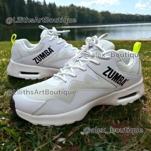 White Zumba Air Classic Low Top SneakersUnisex Size 10-(F015)